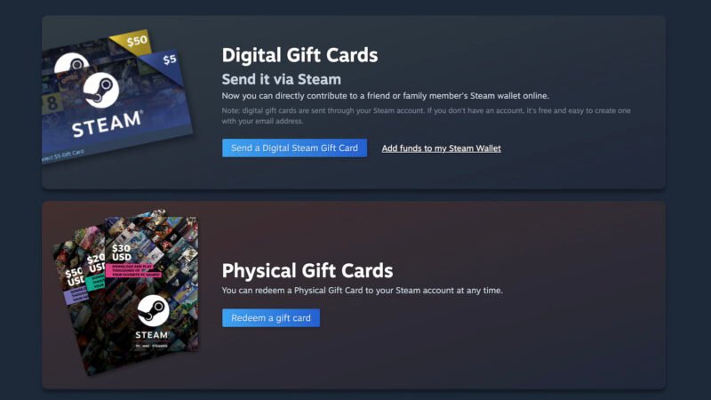 Valve Ends Physical Steam Gift Cards Over Scam Concerns