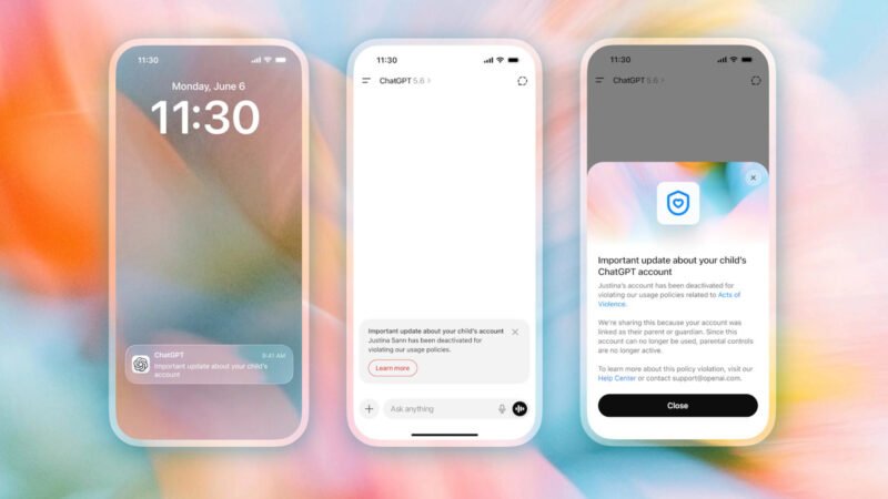 OpenAI Alerts Parents If Teens Are Kicked Off ChatGPT
